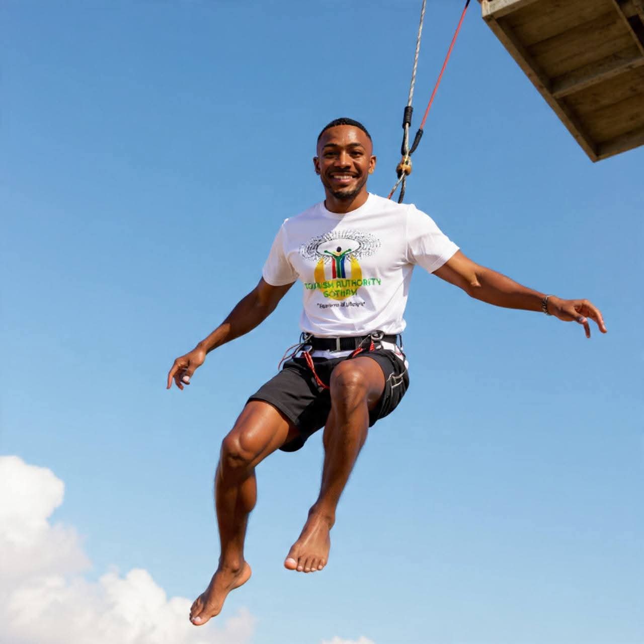 Man kiteboarding activity