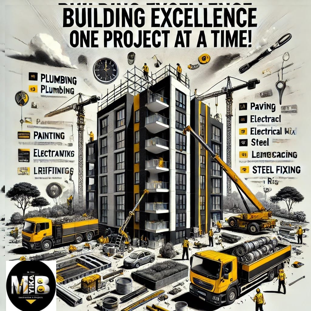 Promotional composite showing all construction trades and services