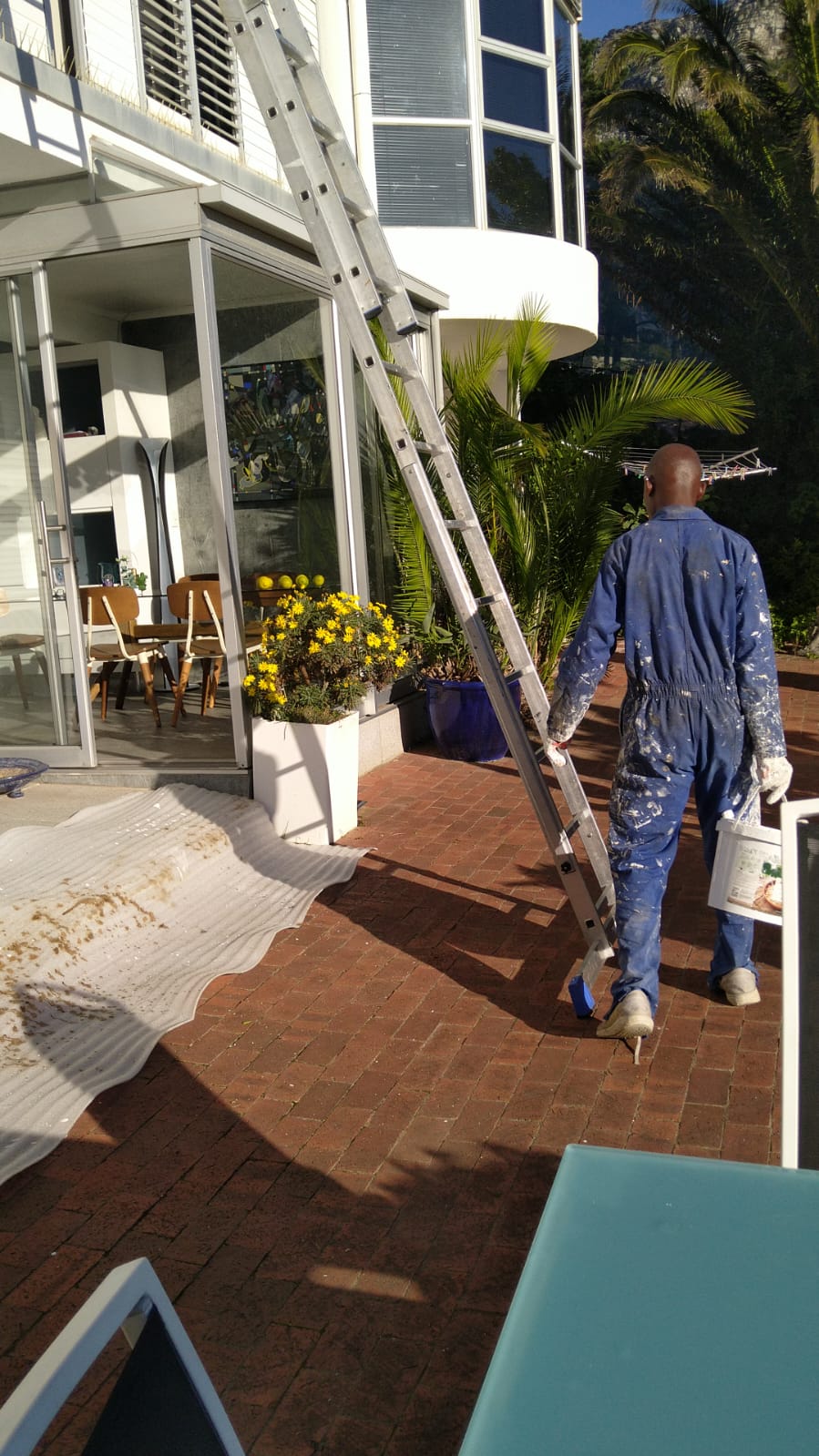 Medison Construction worker on site at a modern residential property in Cape Town