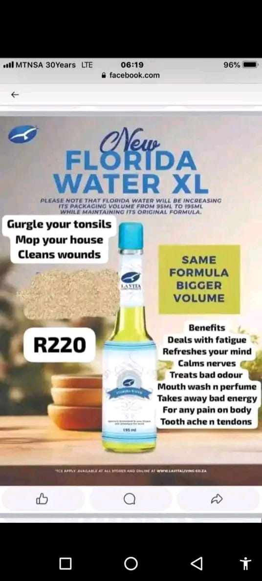 Florida Water XL humorous advertisement