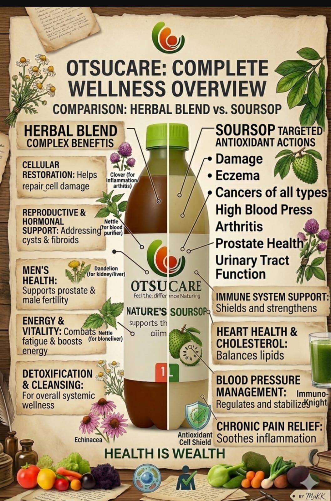 OtsuCare herbal blend vs soursop comparison
