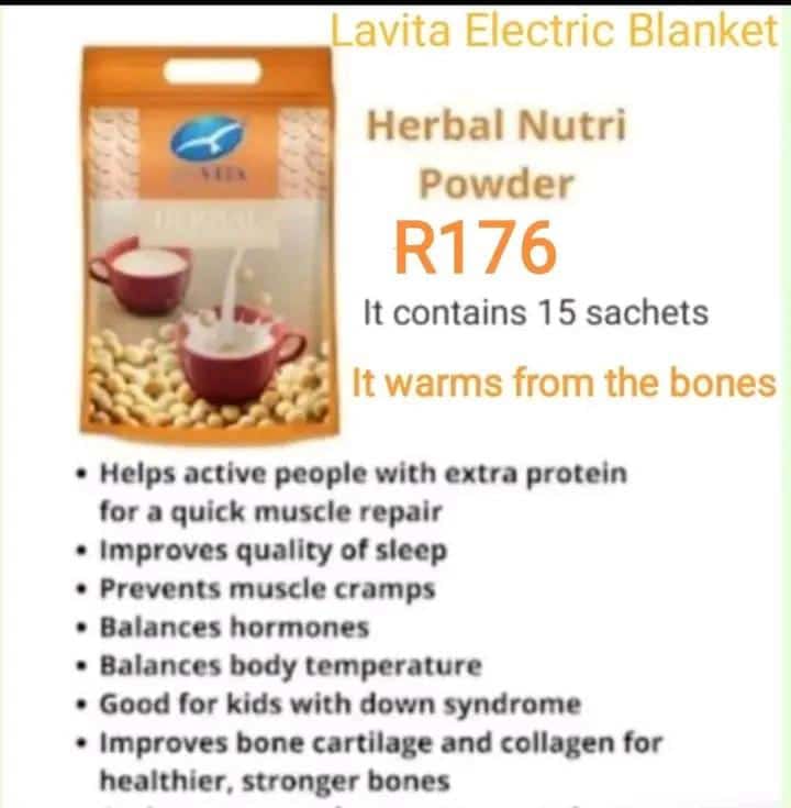 Herbal Nutri Powder sachets advertisement