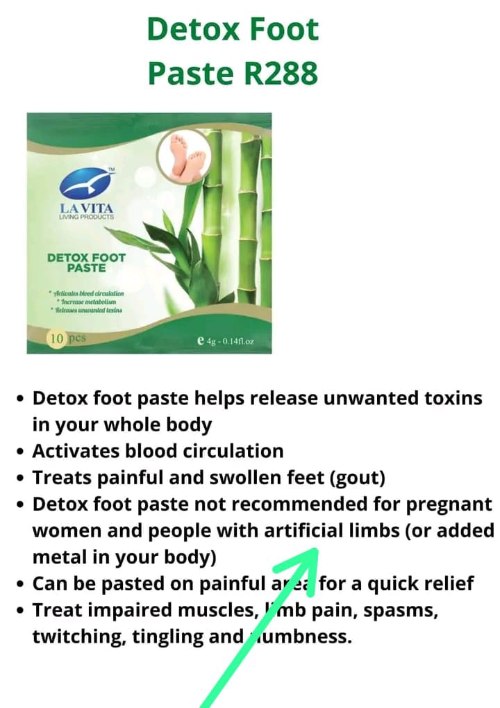 LaVita Detox Foot Paste bamboo-based product