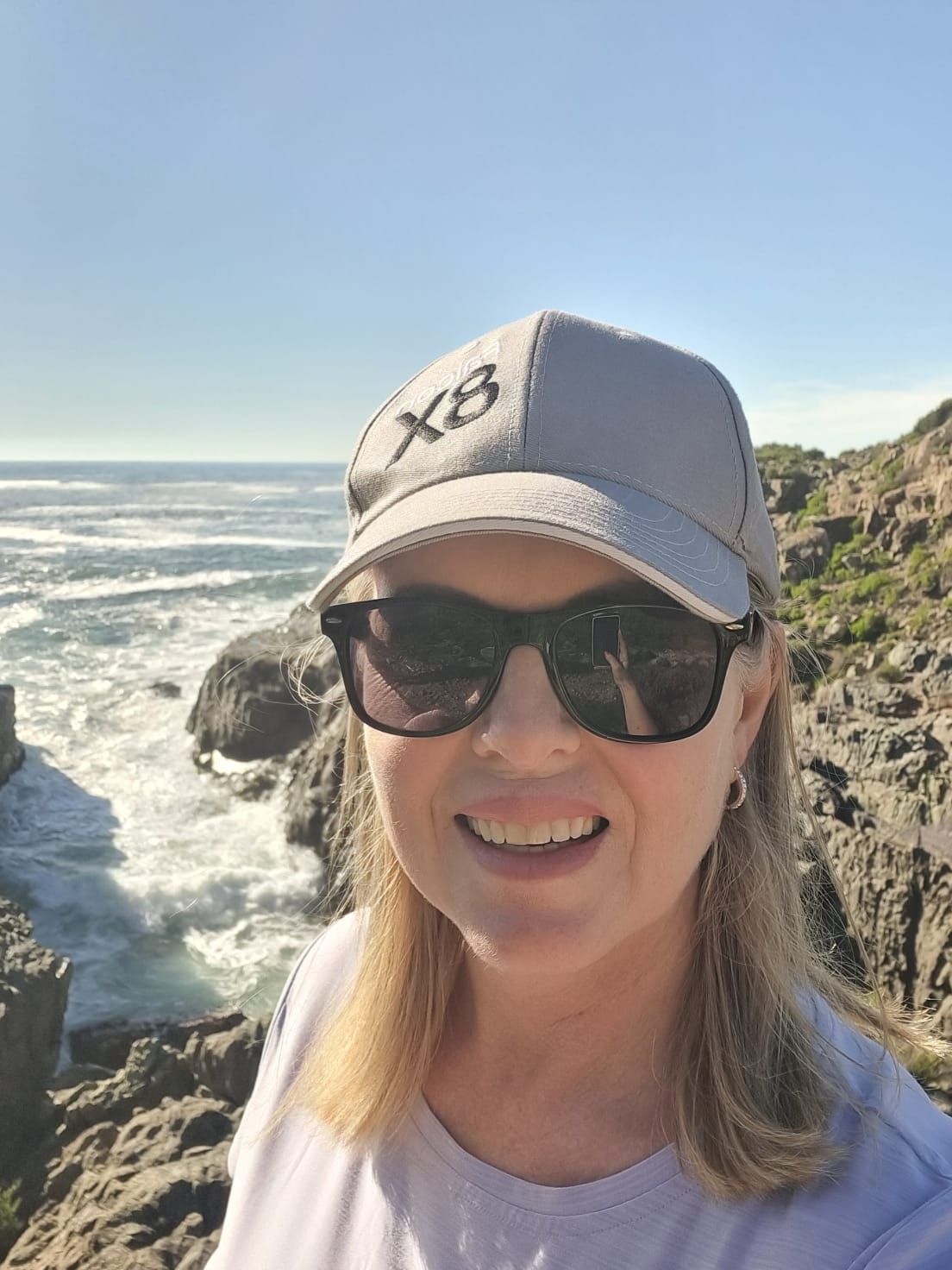 Dr Louise van Coller enjoying the Yzerfontein coastline