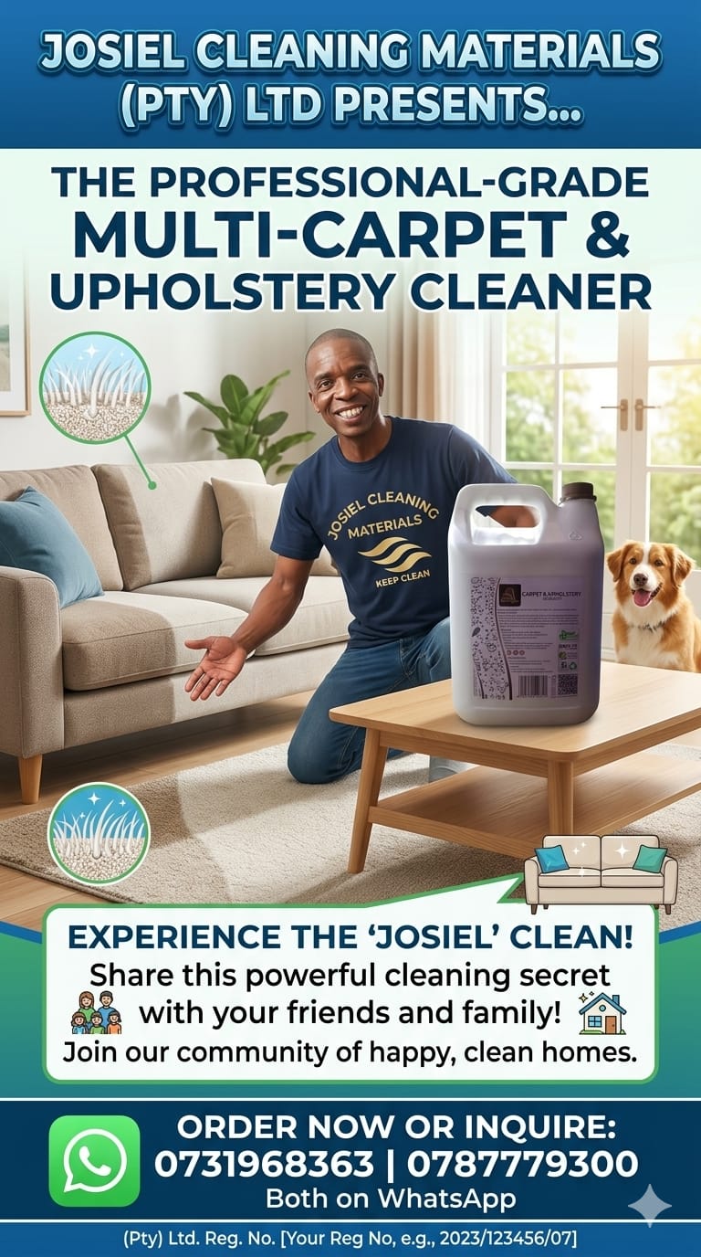 Carpet and upholstery cleaner demonstration