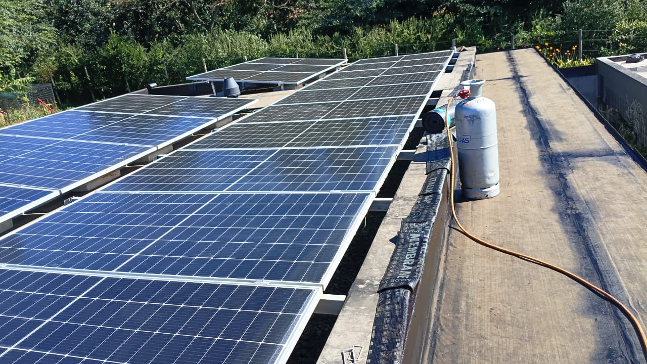 Rooftop solar installation